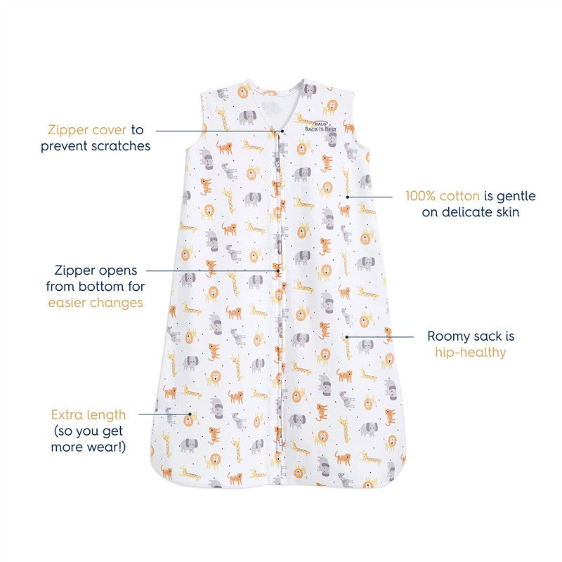 HALO SleepSack Wearable Blanket 100% Cotton 0.5 TOG - Jungle, Small Image 2