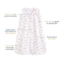 HALO SleepSack Wearable Blanket 100% Cotton 0.5 TOG - Sunshine Rainbows Image 2