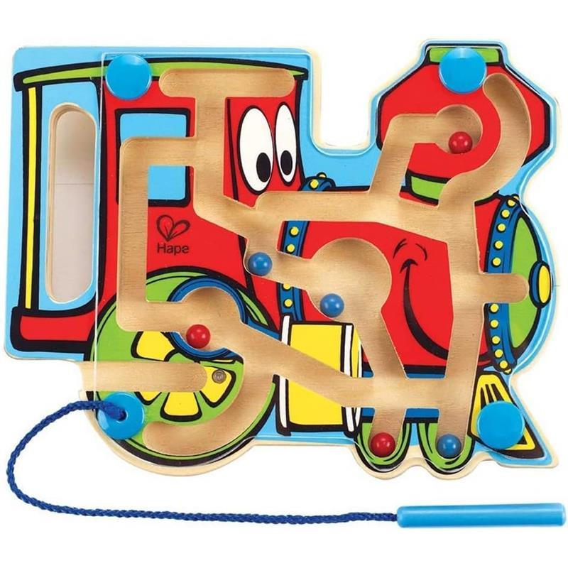 Hape - Choo Choo Tracks Kid's Magnetic Wooden Maze Puzzle Image 1