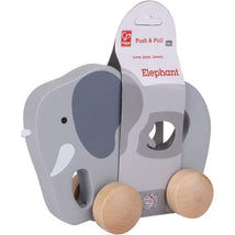 Hape - Elephant Wooden Push and Pull Toddler Toy Image 3