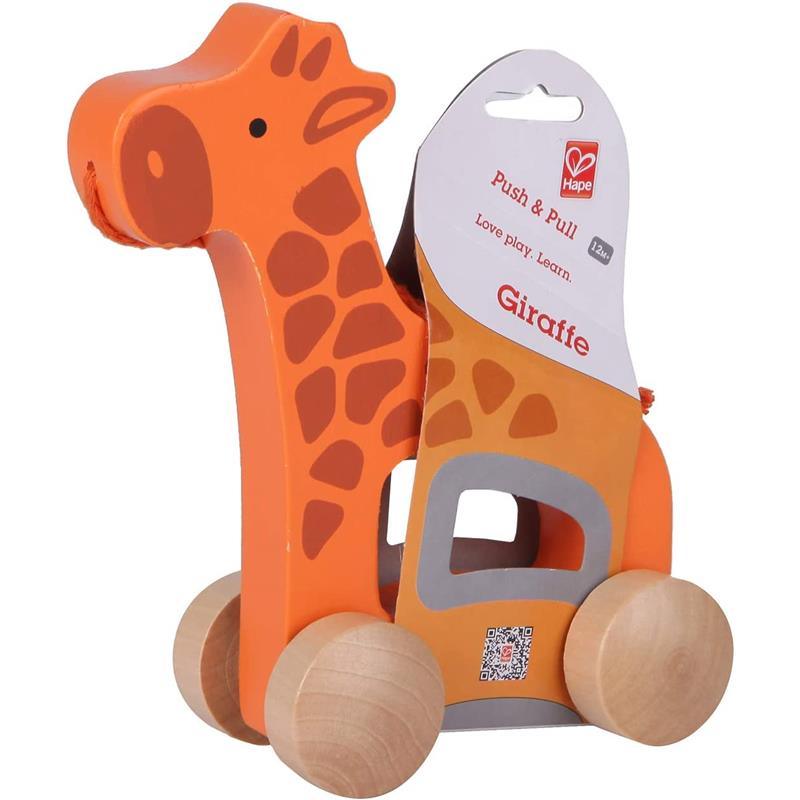 Hape Giraffe Wooden Push And Pull