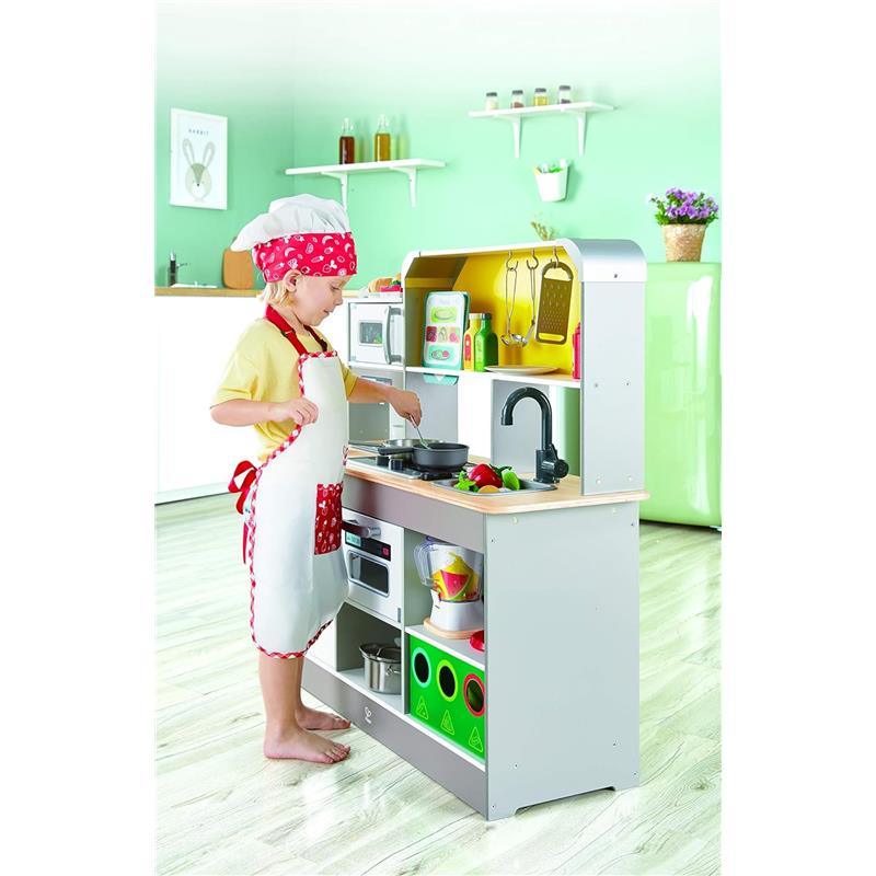 Hape - Kids Deluxe Kitchen Playset with Fan Fryer Image 6