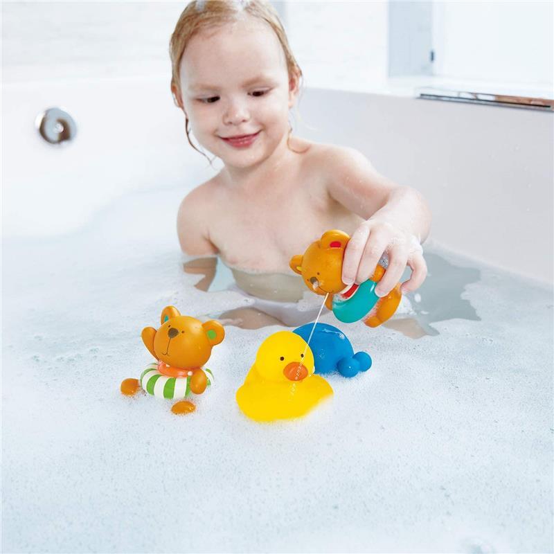 Hape - Kids Little Splashers Swimmer Teddy Wind-Up Bath Toy Image 4