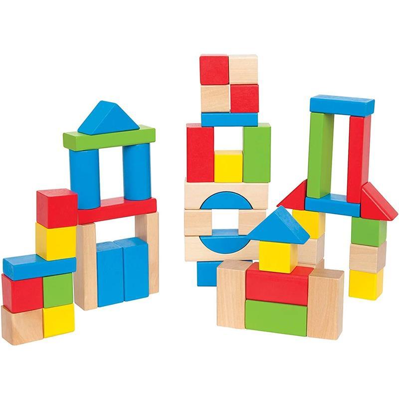 Hape - Maple Wood Kids Building Blocks Image 7