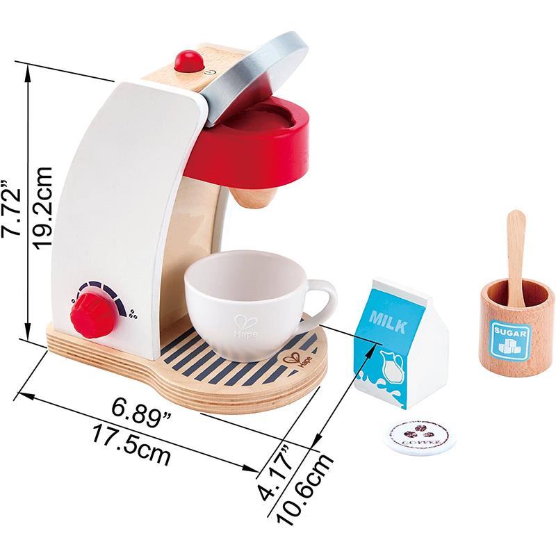 Hape Coffee Time for Two Wooden Coffee Maker Play Kitchen Set