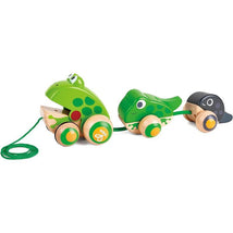 Hape - Pull Along Frog Family with Anti-Rollover Wheels Image 1