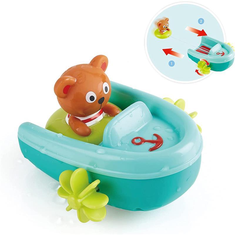 Hape - Tubing Pull-Back Boat Bath Toy Image 1