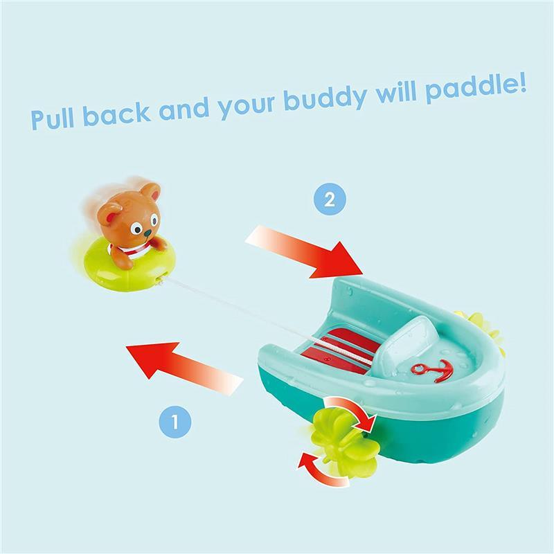 Hape - Tubing Pull-Back Boat Bath Toy Image 3