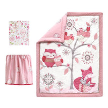 Happi by Dena Woodland Couture Forest Animals 3 Piece Crib Bedding Set - Pink/White Image 3
