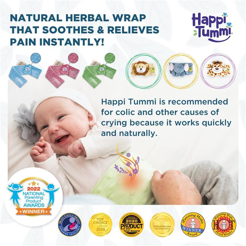 Happi Tummi - Pink Colic & Gas Relief Aromatherapy Wrap for Babies