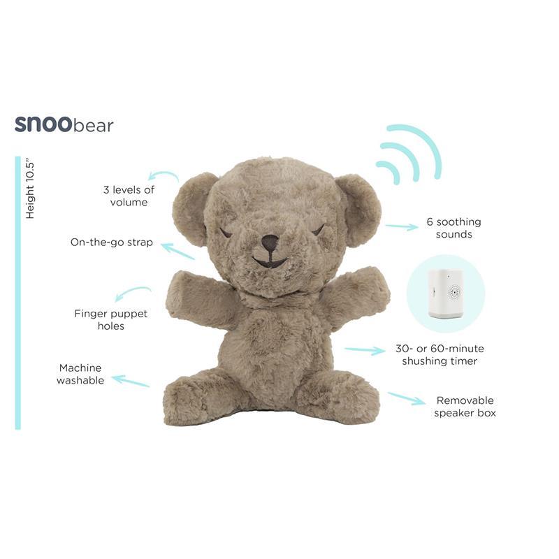 Happiest Baby - SNOObear Brown White Noise Machine Plush Baby Sleep Soother Image 2