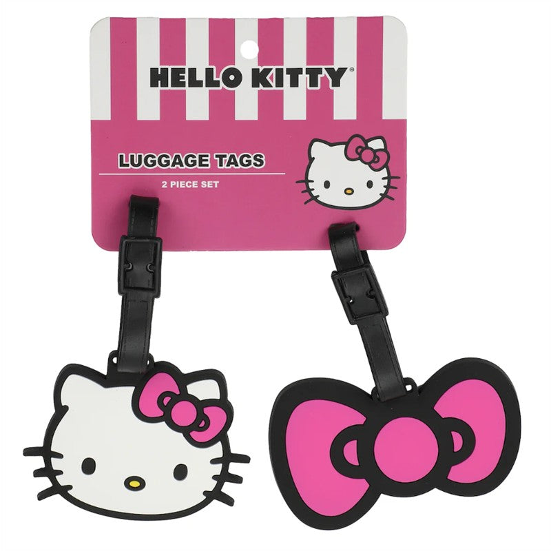 Hello Kitty 2pc Youth Luggage Tag Set - Molded Rubber with Printed ID Card Image 3