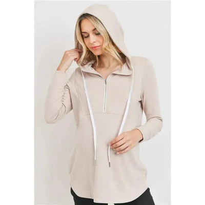 Hello Miz - Maternity Heavy Brushed French Terry Nursing Hoodie Image 1