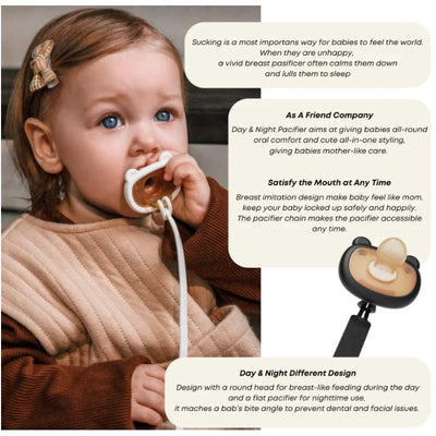 Heorshe - Day & Night Pacifier, Black/White Image 2