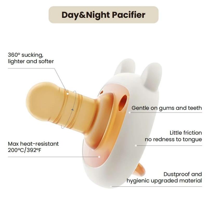 Heorshe - Day & Night Pacifier, Black/White Image 5