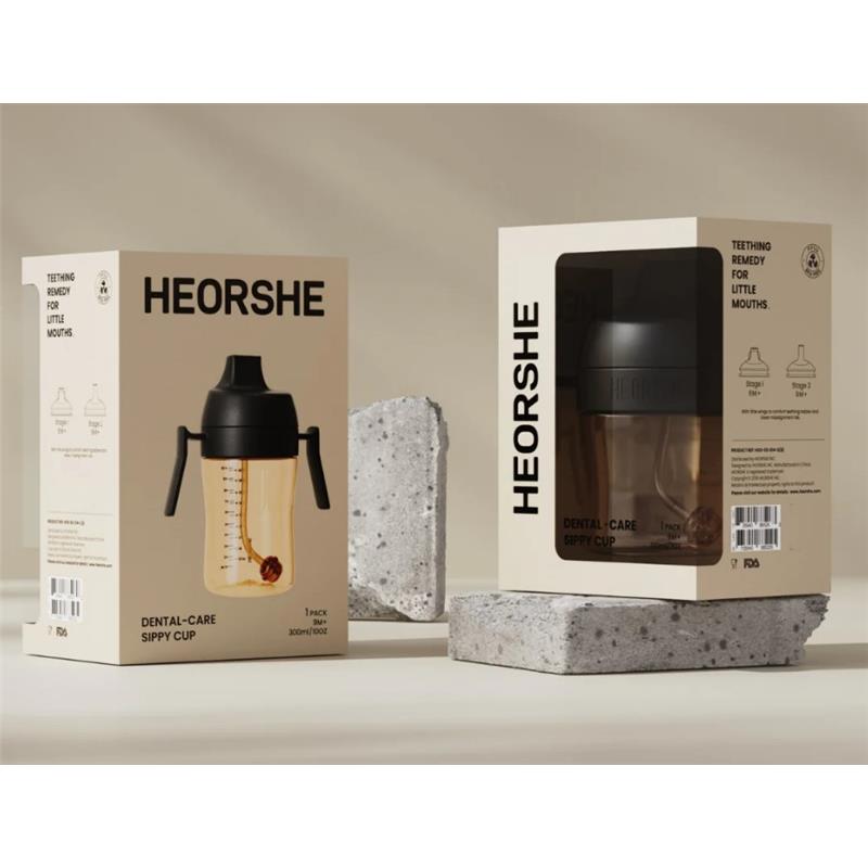 Heorshe - Dental-Care Sippy Cup 10Oz/300M (9M+), Black Image 2