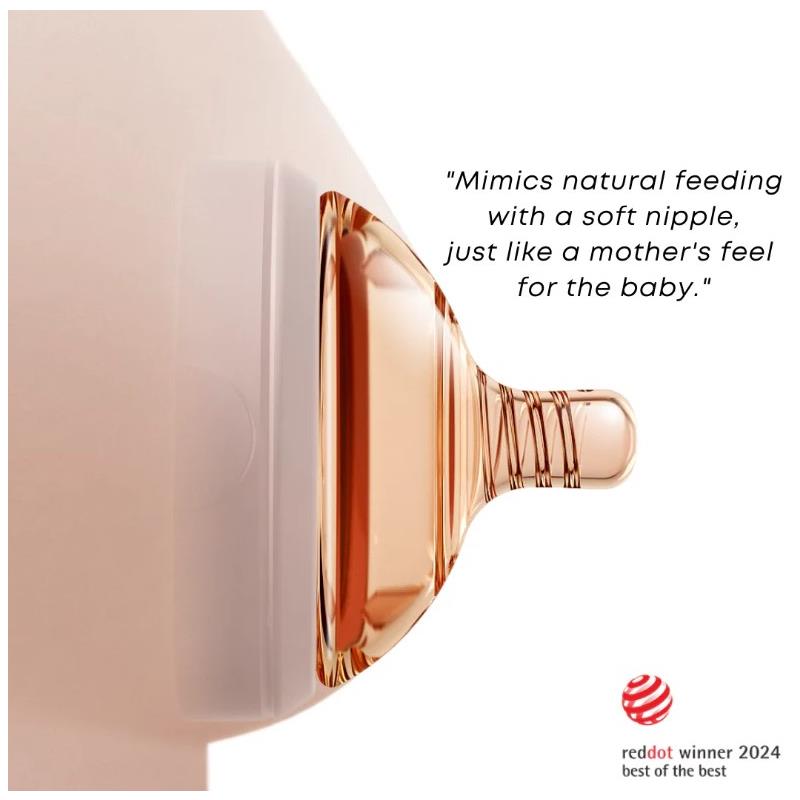 Heorshe - Uitra Wide Neck Baby Bottle - 5Oz/160Ml, White Image 4