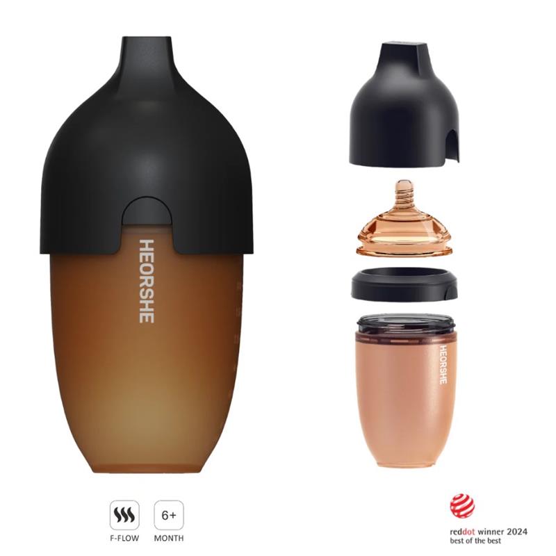 Heorshe - Uitra Wide Neck Baby Bottle - 8Oz/240Ml, White Image 3