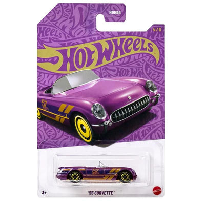 Hot Wheels 57Th Anniversary Purple And Gold Series, '55 Chevroltte Corvette Image 1