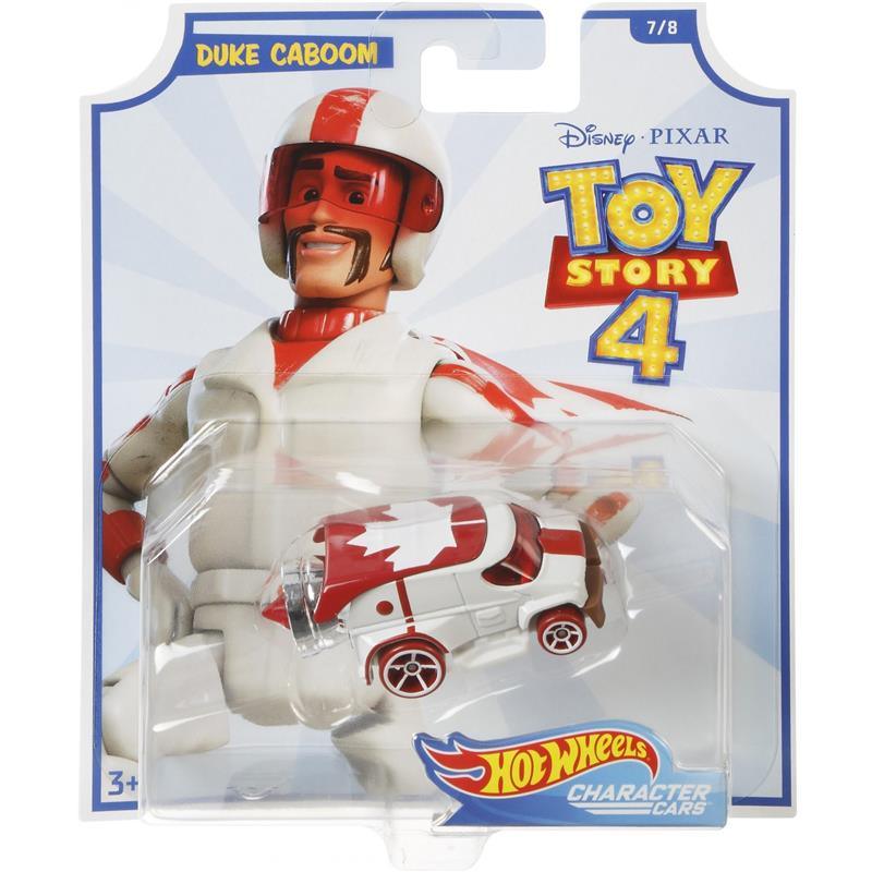 Hot Wheels Disney Pixar Toy Story Duke Caboom Character Car, White/Red Image 4