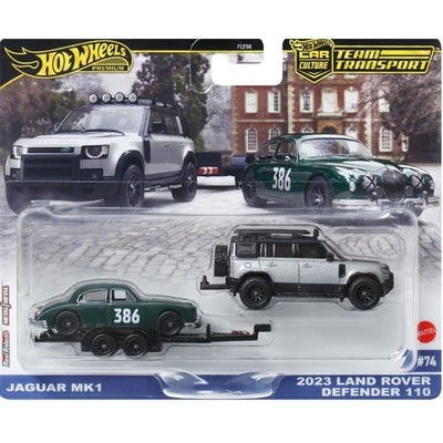 Hot Wheels - Premium Jaguar Mk 1 & 2023 Land Rover Defender Image 1