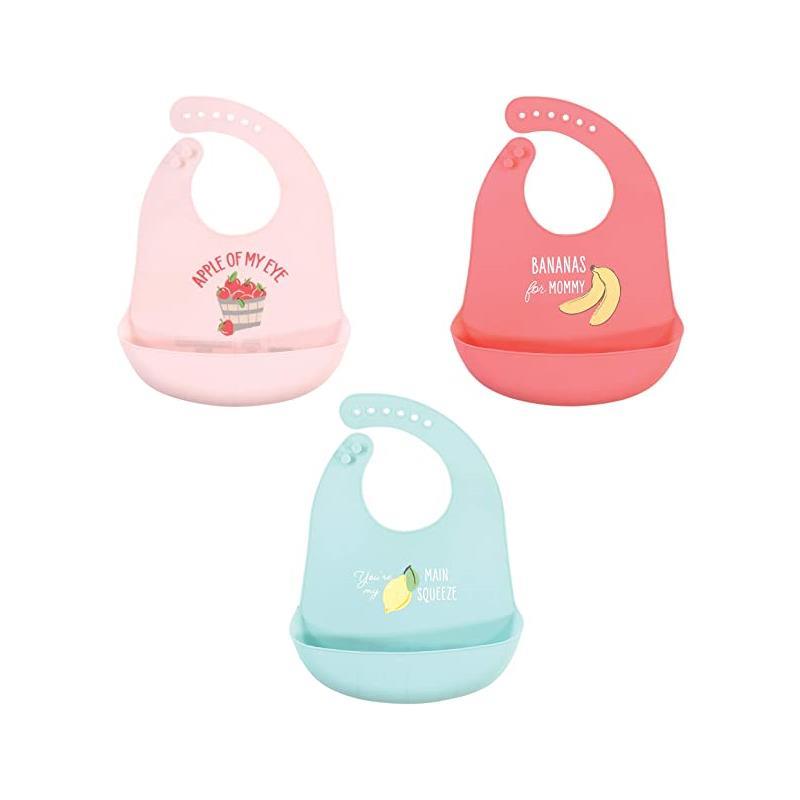 Hudson Baby - 3Pk Baby Silicone Bibs One Size Apple Of My Eye Image 1