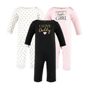Hudson Baby Cotton Coveralls 3-Pack - Girl Daddy