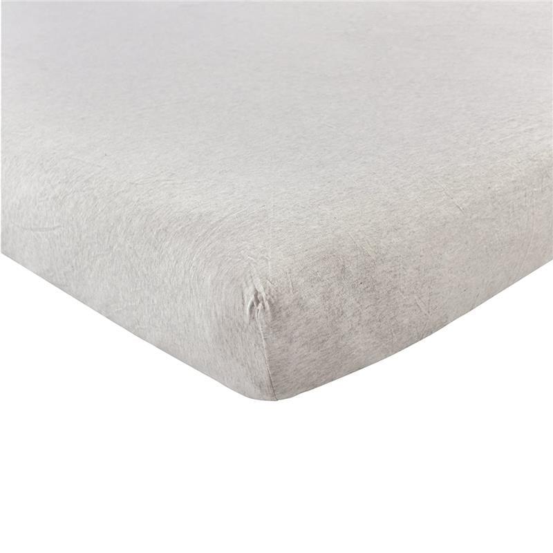 Hudson Baby - Heather Gray Unisex Baby Cotton Fitted Crib Sheet Image 1
