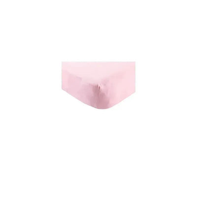 Hudson Baby Organic Cotton Fitted Crib Sheet, Pink Image 1