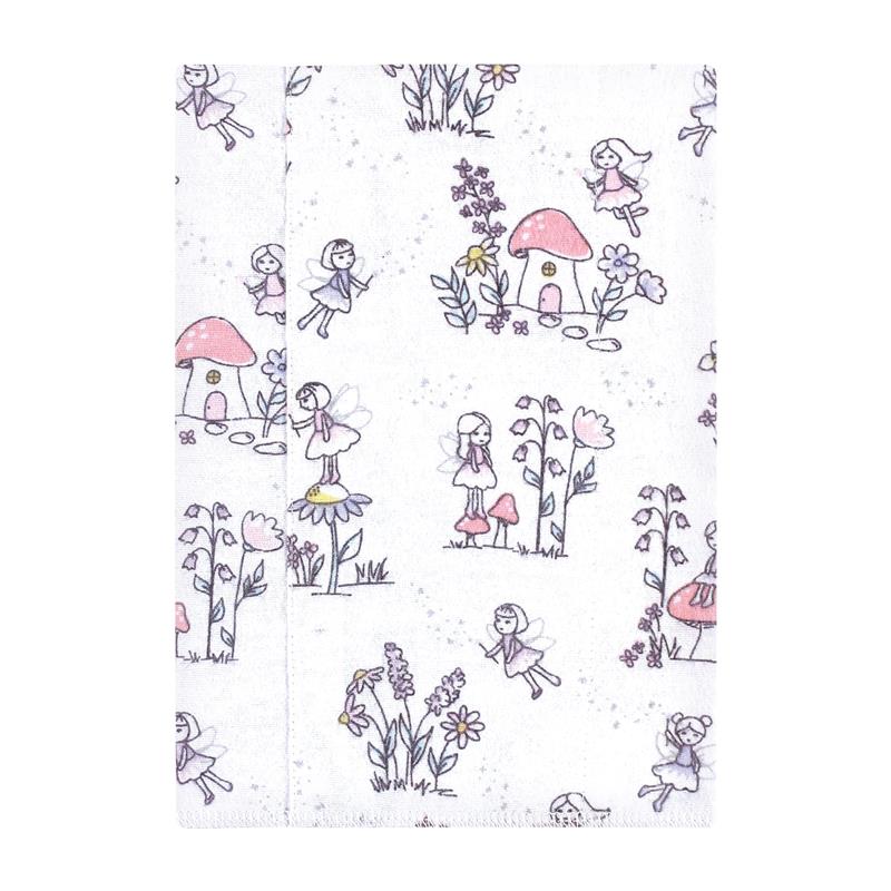 Hudson Baby Unisex Baby Cotton Flannel Burp Cloths, Garden Fairies, One Size Image 3