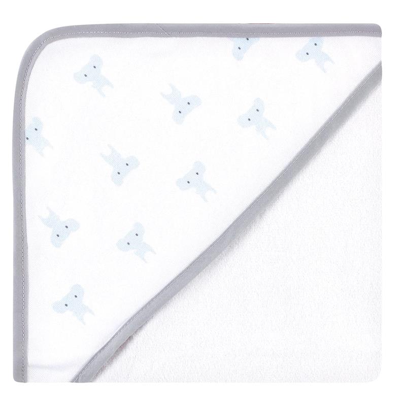 Hudson Baby - Unisex Baby Cotton Rich Hooded Towels, Blue Elephant, One Size Image 5