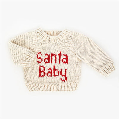 Huggalugs Santa Baby Crew Neck Sweater - Natural Image 1