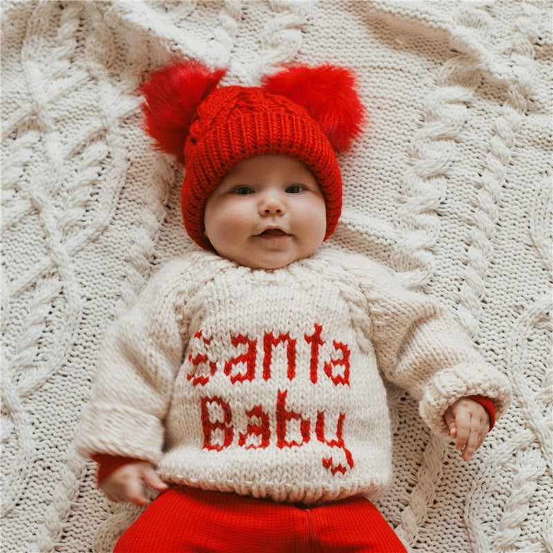 Huggalugs Santa Baby Crew Neck Sweater - Natural Image 3