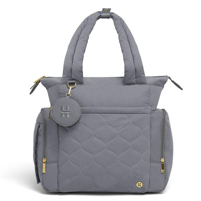 HUGGIES Cozy Hugpack Tote Diaper Bag, Quiet Smoke Quilted Image 1