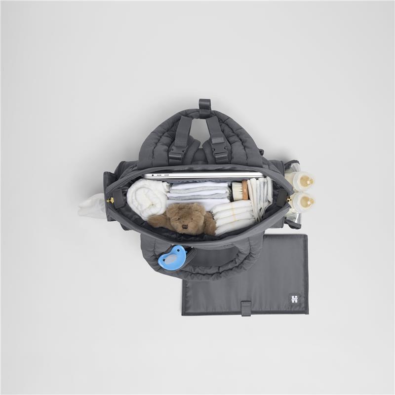 HUGGIES Cozy Hugpack Tote Diaper Bag, Quiet Smoke Quilted Image 5