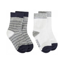 Hugo Boss - 2 Pack Socks, White/Grey, Size 17 Image 1