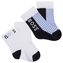 Hugo Boss Baby - 2Pk Boy Socks, Navy Image 1