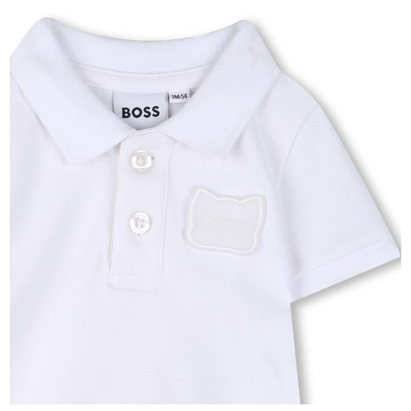 Hugo Boss Baby - 3-In-1 Jumpsuit+ Polo Shirt+ Sleeveless Jacket Shorts Stone Image 3