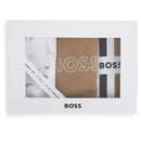 Hugo Boss Baby - 3Pk Baby Bib Set White & Beige Image 2