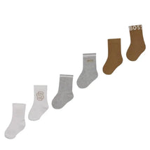 Hugo Boss Baby - 3Pk Beige & White Socks Image 1