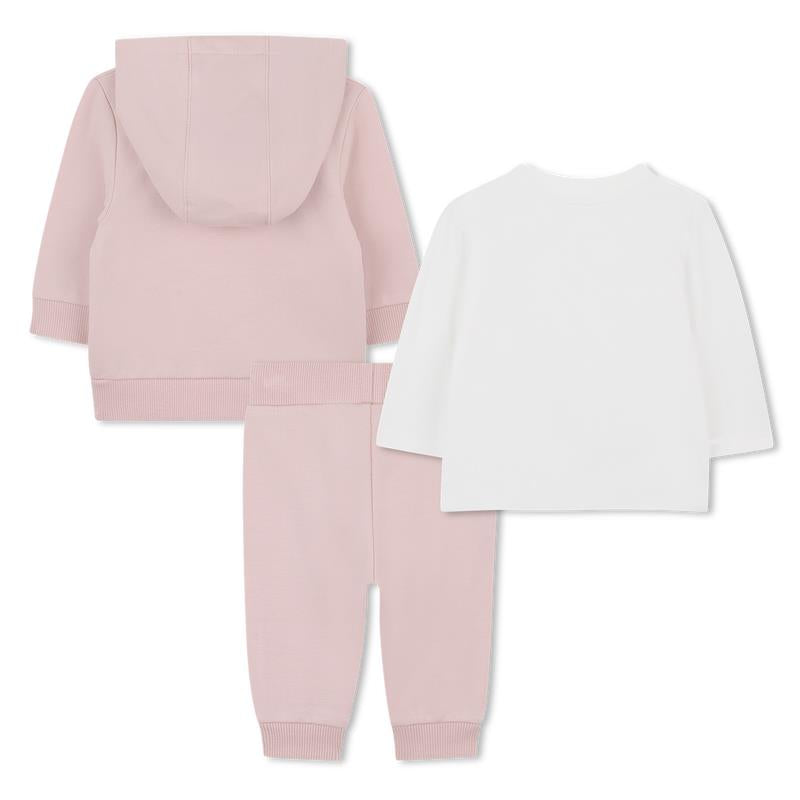 Hugo Boss Baby - 3Pk Girl Tracksuit & Tee Set, Pink Pale Image 2