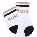 Hugo Boss Baby - 3Pk Socks Set White, Black & Beige Image 3