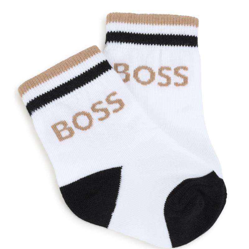 Hugo Boss Baby - 3Pk Socks Set White, Black & Beige  Image 3