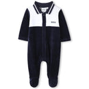 Hugo Boss Baby - Baby Boy Polo Footie, Navy Image 1