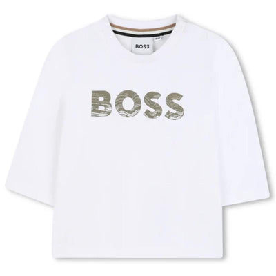 Hugo Boss Baby - Baby Neutral Long Sleeve T-Shirt, White Image 1