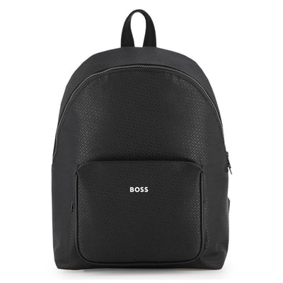 Hugo Boss Baby - Backpack In Embossed Polyester Monogram Black Image 1