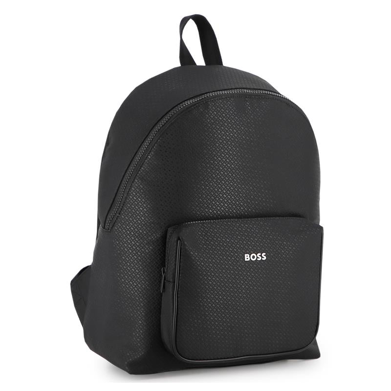 Hugo Boss Baby - Backpack In Embossed Polyester Monogram Black Image 3