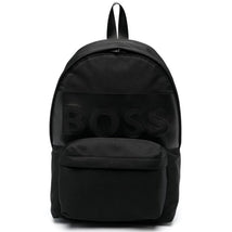Hugo Boss Baby - Black Embossed-Logo Backpack Image 1