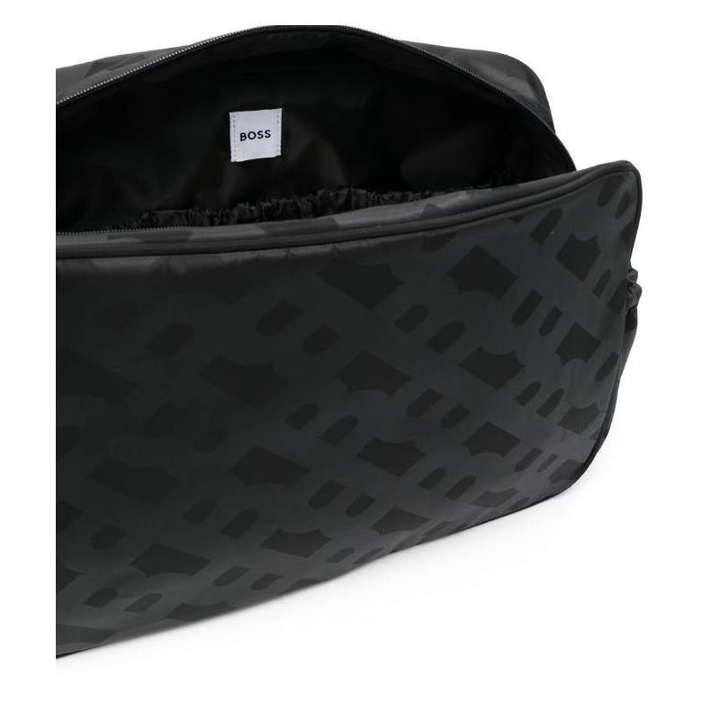 Monogrammed Black Camo Cosmetic Bag
