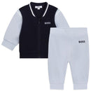 Hugo Boss - Baby Boy 2Pk Hooded Jacket & Pants Set, Blue Image 1